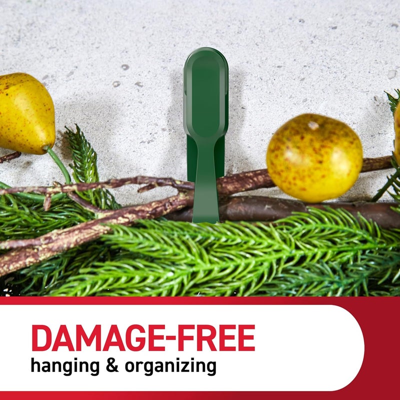 Command Garland Holder, Fireplace Mantle Garland Holder for Displaying Garlands, Wreaths, and Holiday Decor Without Leaving Damage, Holes, or Residue, Holds 2lbs, Green, 6 Pack - Image 5